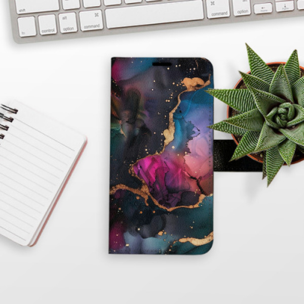 Flip pouzdro iSaprio - Xiaomi Poco F6 - Dark Marble - kapsičky na karty