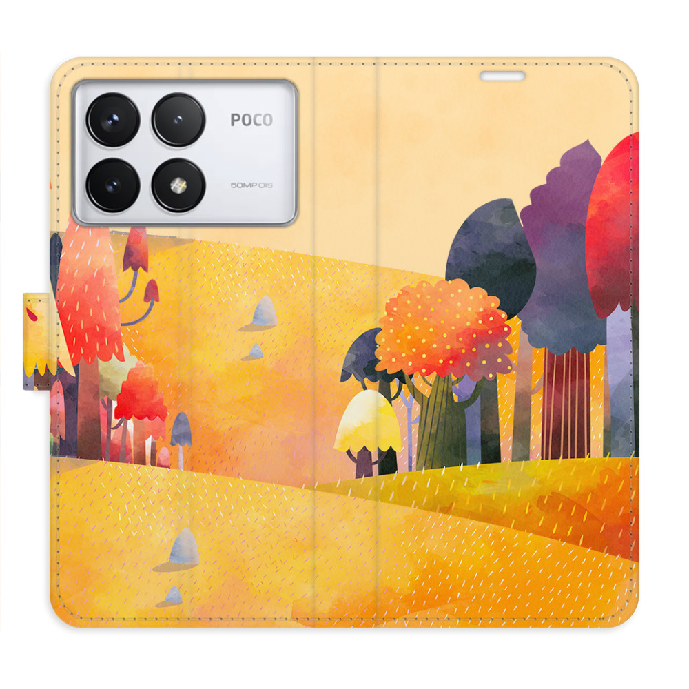 Flip pouzdro iSaprio - Xiaomi Poco F6 Pro - Autumn Forest - kapsičky na karty