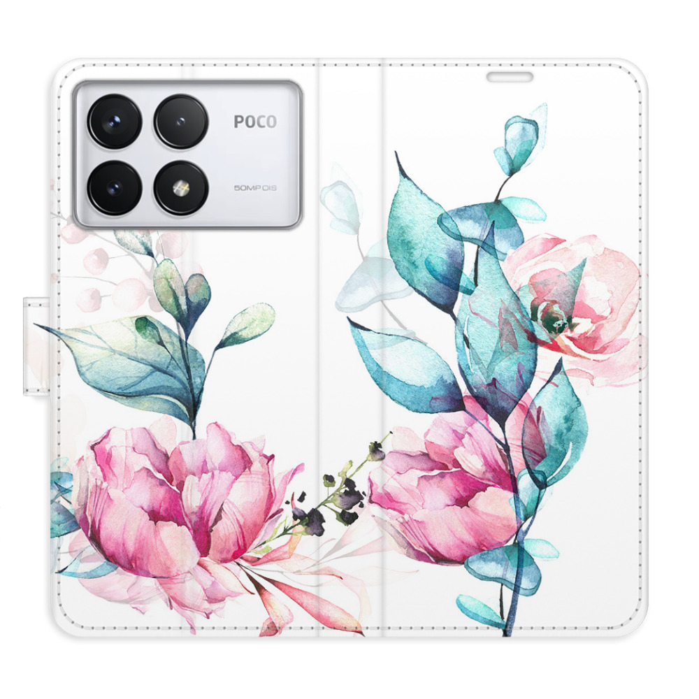 Flip pouzdro iSaprio - Xiaomi Poco F6 Pro - Beautiful Flower - kapsičky na karty