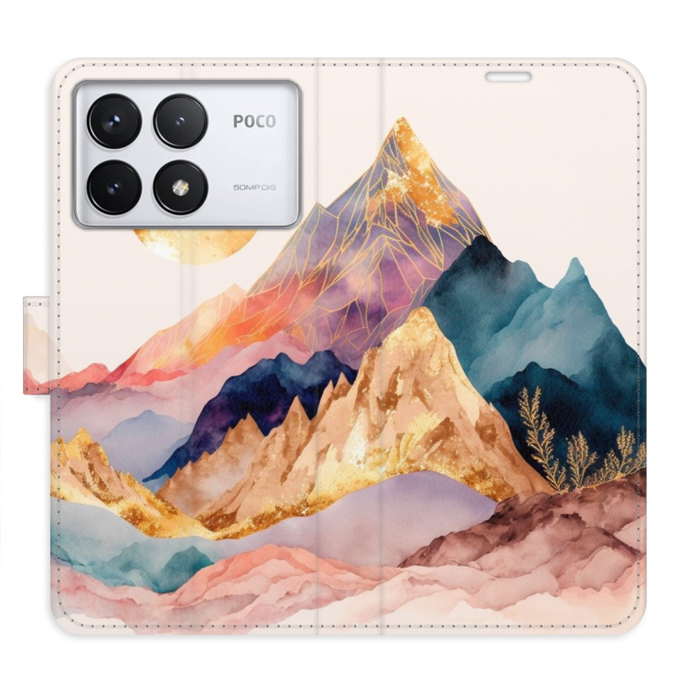 Flip pouzdro iSaprio - Xiaomi Poco F6 Pro - Beautiful Mountains - kapsičky na karty