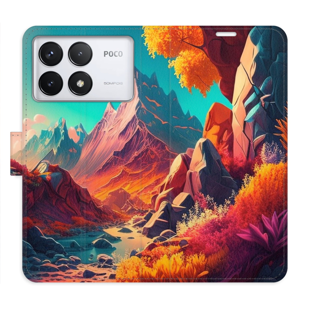 Flip pouzdro iSaprio - Xiaomi Poco F6 Pro - Colorful Mountains - kapsičky na karty