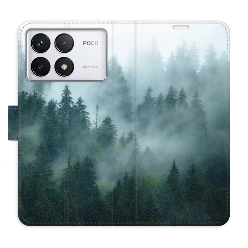 Flip pouzdro iSaprio - Xiaomi Poco F6 Pro - Dark Forest - kapsičky na karty