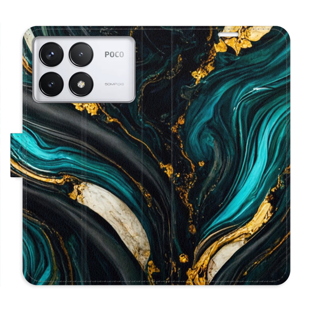 Flip pouzdro iSaprio - Xiaomi Poco F6 Pro - Dark Paint - kapsičky na karty