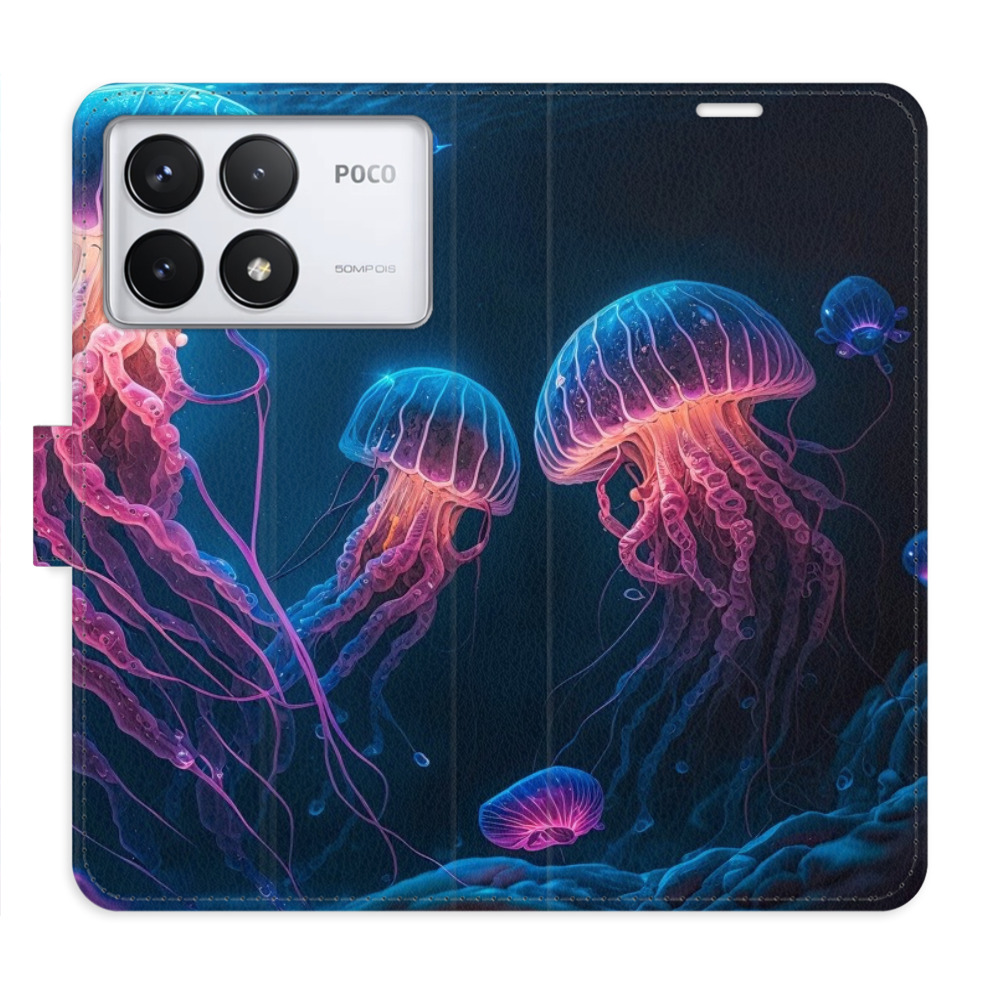 Flip pouzdro iSaprio - Xiaomi Poco F6 Pro - Jellyfish - kapsičky na karty