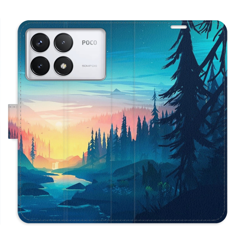 Flip pouzdro iSaprio - Xiaomi Poco F6 Pro - Magical Landscape - kapsičky na karty