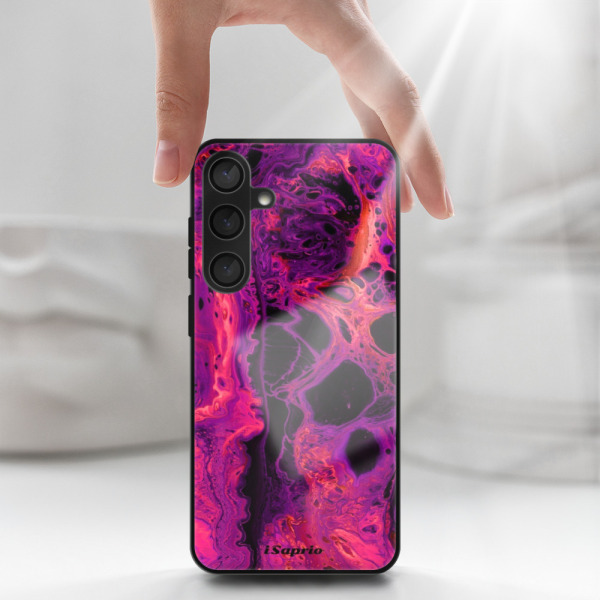 Lesklé pouzdro iSaprio pro Samsung Galaxy S24 Plus - Abstract Dark 01 - VÝPRODEJ