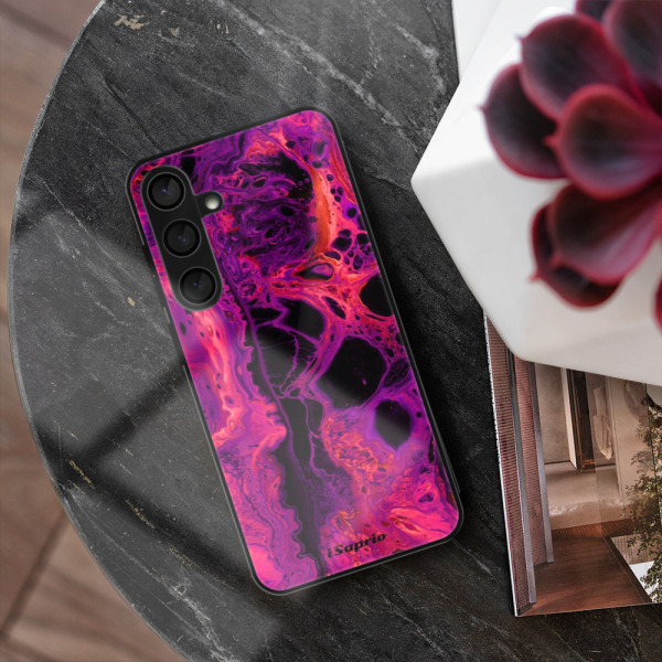 Lesklé pouzdro iSaprio pro Samsung Galaxy S24 Plus - Abstract Dark 01 - VÝPRODEJ