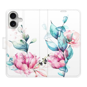 Flip pouzdro iSaprio - Apple iPhone 16 - Beautiful Flower - kapsičky na karty