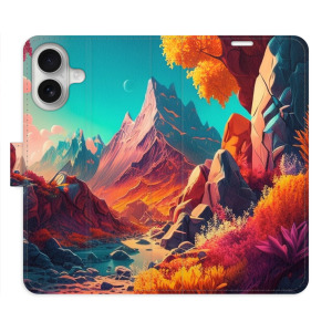Flip pouzdro iSaprio - Apple iPhone 16 - Colorful Mountains - kapsičky na karty