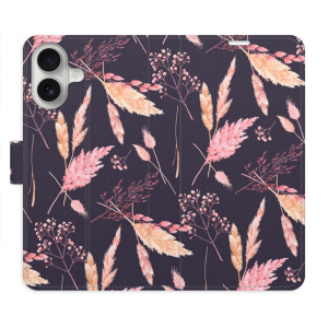 Flip pouzdro iSaprio - Apple iPhone 16 - Ornamental Flowers 02 - kapsičky na karty