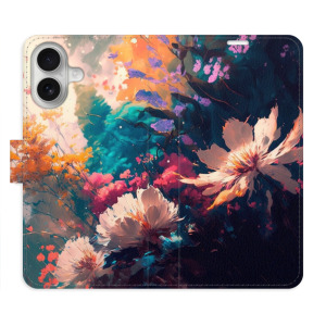 Flip pouzdro iSaprio - Apple iPhone 16 - Spring Flowers - kapsičky na karty