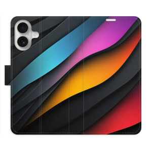 Flip pouzdro iSaprio - Apple iPhone 16 - Color Waves - kapsičky na karty