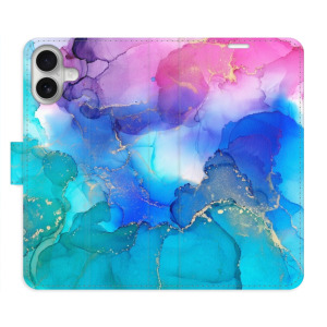 Flip pouzdro iSaprio - Apple iPhone 16 Plus - BluePink Paint - kapsičky na karty