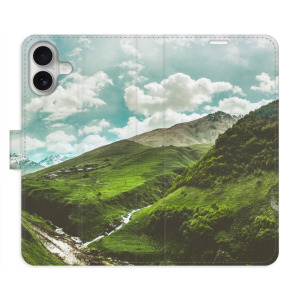 Flip pouzdro iSaprio - Apple iPhone 16 Plus - Mountain Valley - kapsičky na karty