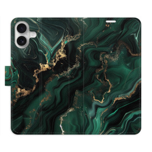 Flip pouzdro iSaprio - Apple iPhone 16 Plus - Emerald 02 - kapsičky na karty