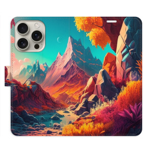 Flip pouzdro iSaprio - Apple iPhone 16 Pro - Colorful Mountains - kapsičky na karty