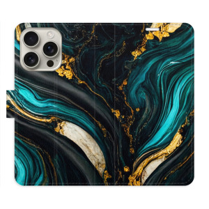 Flip pouzdro iSaprio - Apple iPhone 16 Pro - Dark Paint - kapsičky na karty