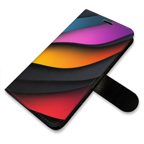 Flip pouzdro iSaprio - Apple iPhone 16 Pro - Color Waves - kapsičky na karty