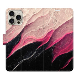 Flip pouzdro iSaprio - Apple iPhone 16 Pro Max - BlackPink Marble - kapsičky na karty