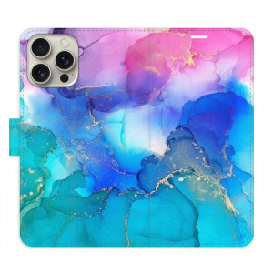 Flip pouzdro iSaprio - Apple iPhone 16 Pro Max - BluePink Paint - kapsičky na karty