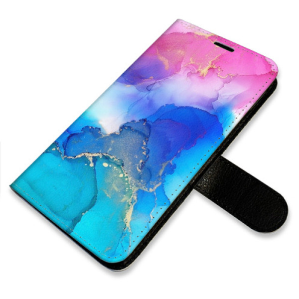 Flip pouzdro iSaprio - Apple iPhone 16 Pro Max - BluePink Paint - kapsičky na karty
