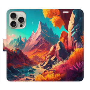 Flip pouzdro iSaprio - Apple iPhone 16 Pro Max - Colorful Mountains - kapsičky na karty