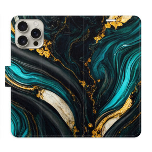 Flip pouzdro iSaprio - Apple iPhone 16 Pro Max - Dark Paint - kapsičky na karty