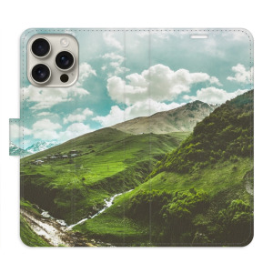 Flip pouzdro iSaprio - Apple iPhone 16 Pro Max - Mountain Valley - kapsičky na karty
