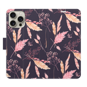 Flip pouzdro iSaprio - Apple iPhone 16 Pro Max - Ornamental Flowers 02 - kapsičky na karty