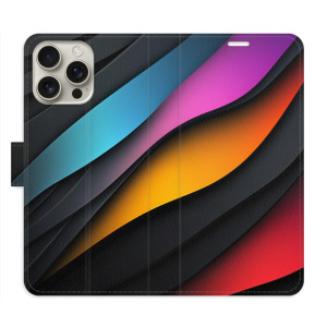 Flip pouzdro iSaprio - Apple iPhone 16 Pro Max - Color Waves - kapsičky na karty