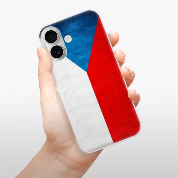 Silikonové pouzdro iSaprio - Apple iPhone 16 - Vlajka Česká republika