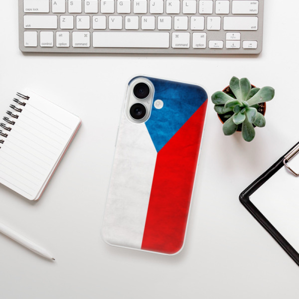 Silikonové pouzdro iSaprio - Apple iPhone 16 - Vlajka Česká republika