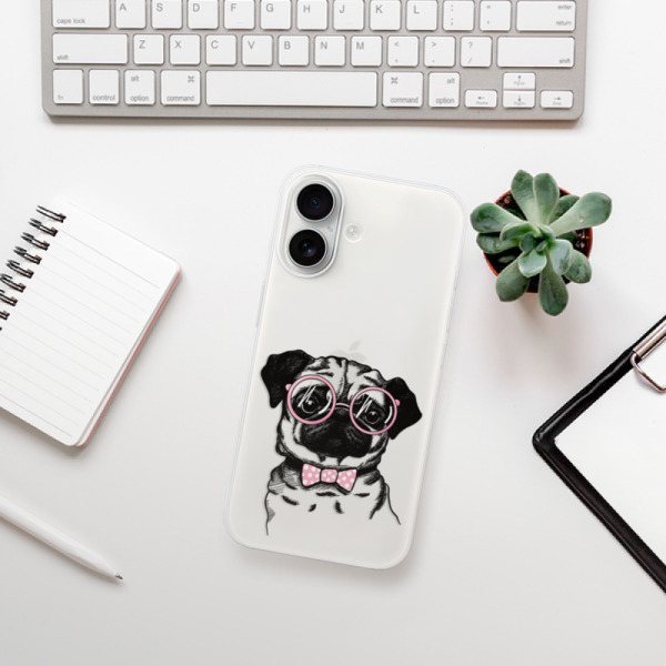 Silikonové pouzdro iSaprio - Apple iPhone 16 - The Pug