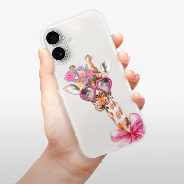 Silikonové pouzdro iSaprio - Apple iPhone 16 - Lady Giraffe