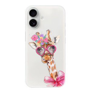 Silikonové pouzdro iSaprio - Apple iPhone 16 - Lady Giraffe