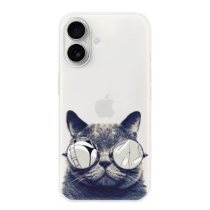 Silikonové pouzdro iSaprio - Apple iPhone 16 - Crazy Cat 01