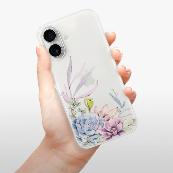 Silikonové pouzdro iSaprio - Apple iPhone 16 - Succulent 01