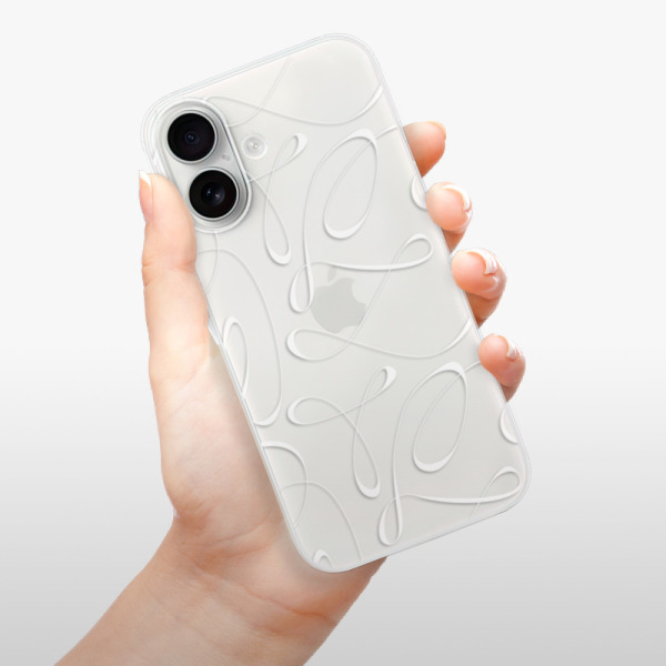 Silikonové pouzdro iSaprio - Apple iPhone 16 - Fancy - white
