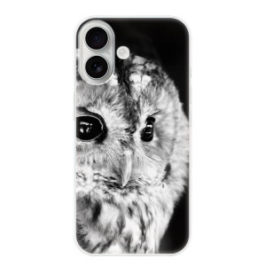 Silikonové pouzdro iSaprio - Apple iPhone 16 - BW Owl