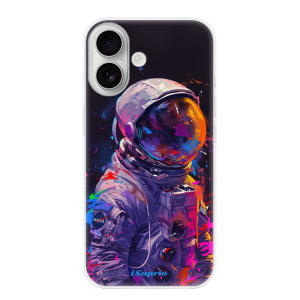 Silikonové pouzdro iSaprio - Apple iPhone 16 - Neon Astronaut