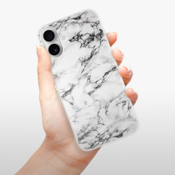 Silikonové pouzdro iSaprio - Apple iPhone 16 Plus - White Marble 01