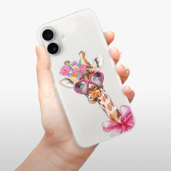 Silikonové pouzdro iSaprio - Apple iPhone 16 Plus - Lady Giraffe