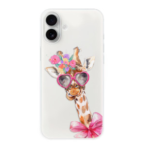 Silikonové pouzdro iSaprio - Apple iPhone 16 Plus - Lady Giraffe