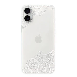 Silikonové pouzdro iSaprio - Apple iPhone 16 Plus - White Lace 02