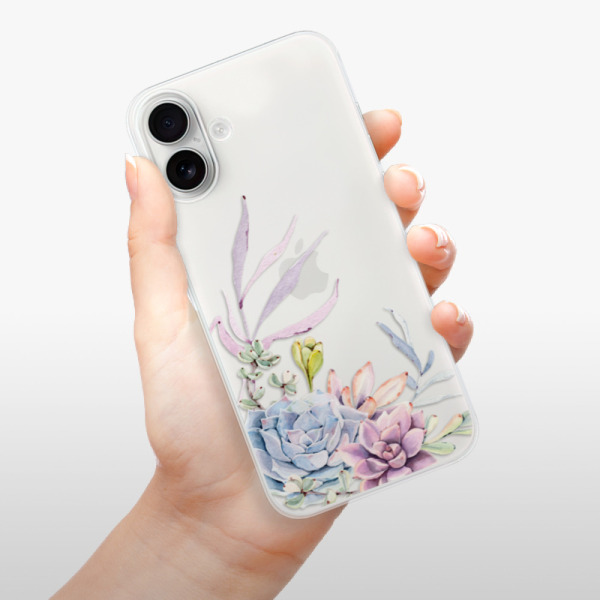 Silikonové pouzdro iSaprio - Apple iPhone 16 Plus - Succulent 01