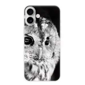 Silikonové pouzdro iSaprio - Apple iPhone 16 Plus - BW Owl