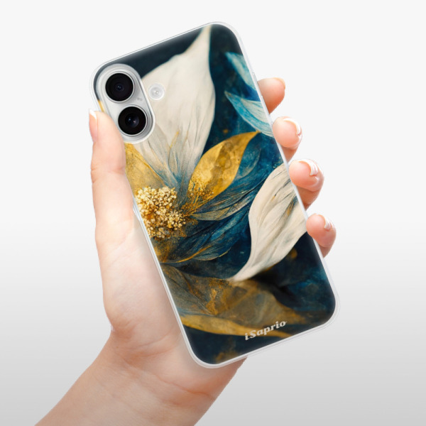 Silikonové pouzdro iSaprio - Apple iPhone 16 Plus - Gold Petals