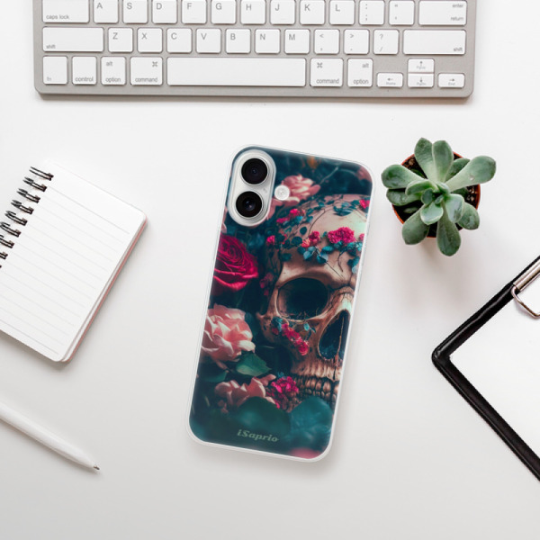 Silikonové pouzdro iSaprio - Apple iPhone 16 Plus - Skull in Roses
