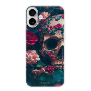 Silikonové pouzdro iSaprio - Apple iPhone 16 Plus - Skull in Roses