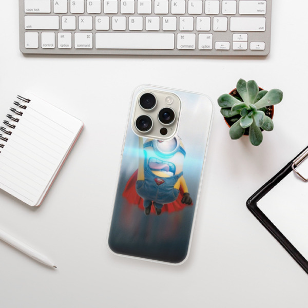 Silikonové pouzdro iSaprio - Apple iPhone 16 Pro - Mimons Superman 02
